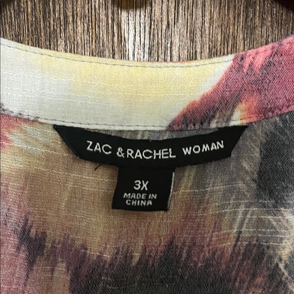Zac & Rachel Multicolor Sleeveless Blouse 3X - Picture 2 of 11